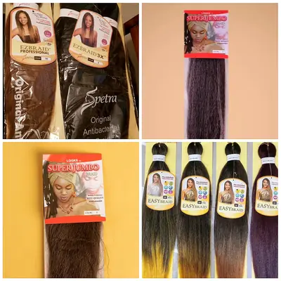 Paquetes de extensiones y trenzas de cabello sintético